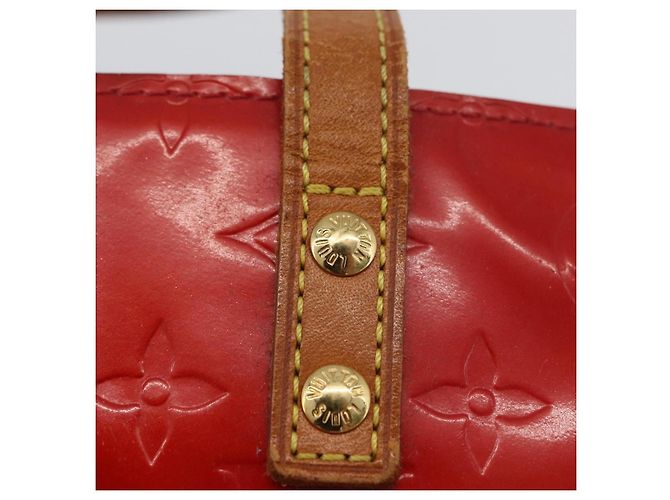 LOUIS VUITTON Monogram Vernis Reade PM Borsa a Mano Rossa M91088 LV Auth ti3791 Rosso - vista 10