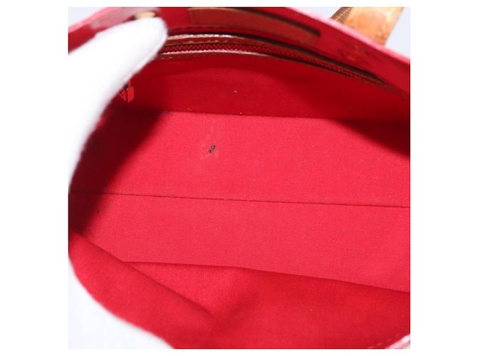 LOUIS VUITTON Monogram Vernis Reade PM Borsa a Mano Rossa M91088 LV Auth ti3791 Rosso - vista 11