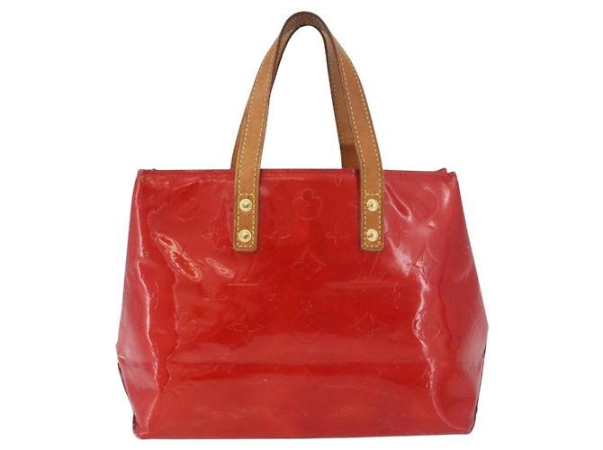 LOUIS VUITTON Monogram Vernis Reade PM Borsa a Mano Rossa M91088 LV Auth ti3791 Rosso - vista 13