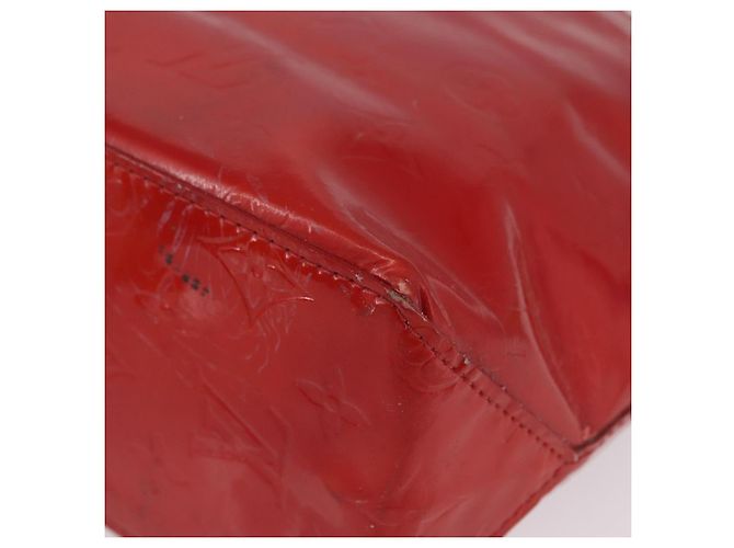 LOUIS VUITTON Monogram Vernis Reade PM Borsa a Mano Rossa M91088 LV Auth ti3791 Rosso - vista 17