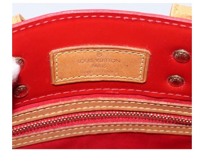 LOUIS VUITTON Monogram Vernis Reade PM Borsa a Mano Rossa M91088 LV Auth ti3791 Rosso - vista 18