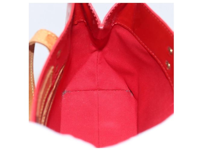 LOUIS VUITTON Monogram Vernis Reade PM Borsa a Mano Rossa M91088 LV Auth ti3791 Rosso - vista 19