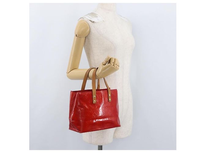LOUIS VUITTON Monogram Vernis Reade PM Borsa a Mano Rossa M91088 LV Auth ti3791 Rosso - vista 23