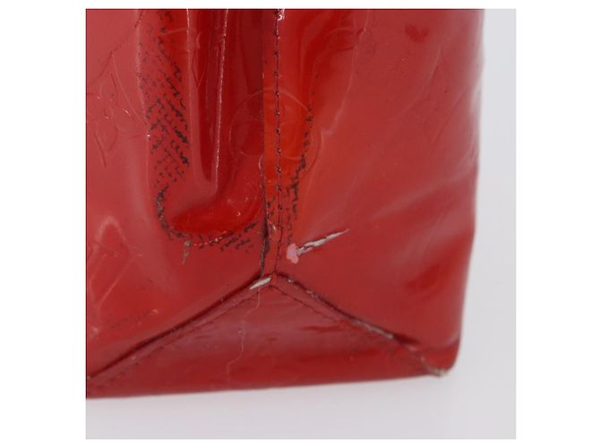 LOUIS VUITTON Monogram Vernis Reade PM Borsa a Mano Rossa M91088 LV Auth ti3791 Rosso - vista 5