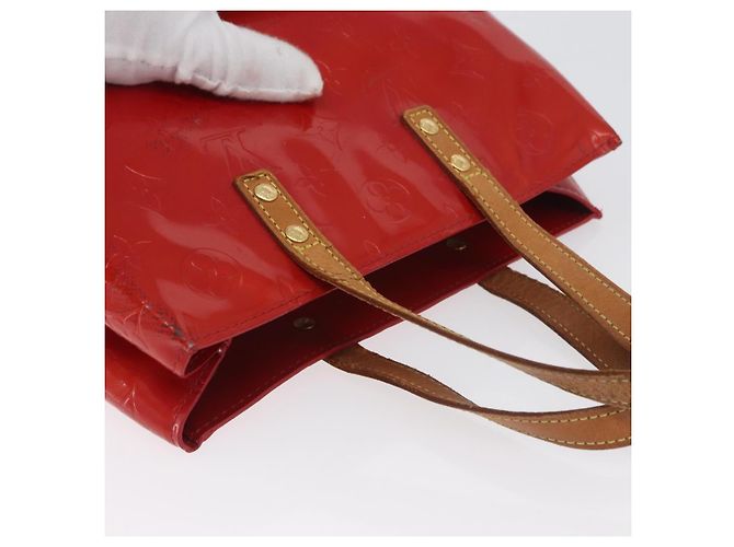 LOUIS VUITTON Monogram Vernis Reade PM Borsa a Mano Rossa M91088 LV Auth ti3791 Rosso - vista 7