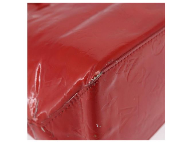 LOUIS VUITTON Monogram Vernis Reade PM Borsa a Mano Rossa M91088 LV Auth ti3791 Rosso - vista 9
