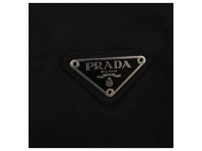 Borsa Boston PRADA Nylon 2way Nera Argento Auth 172154 Nero - vista 19