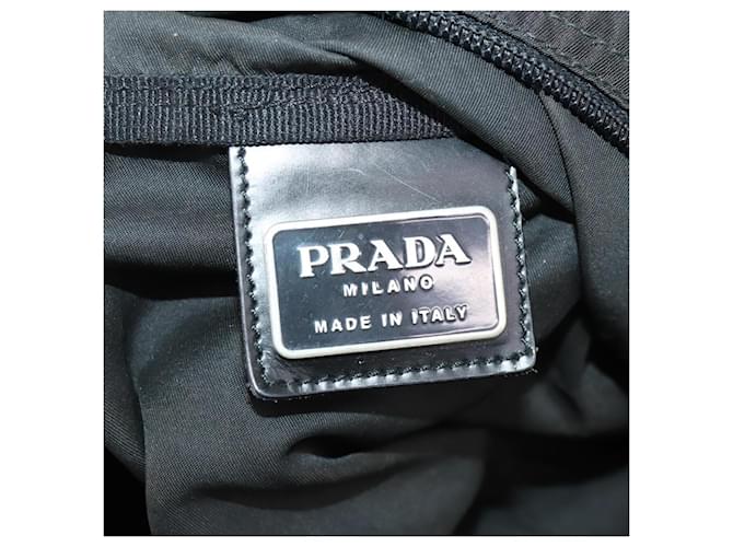 Borsa Boston PRADA Nylon 2way Nera Argento Auth 172154 Nero - vista 23
