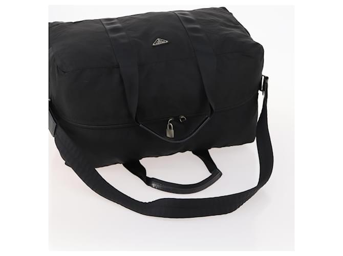 Borsa Boston PRADA Nylon 2way Nera Argento Auth 172154 Nero - vista 7