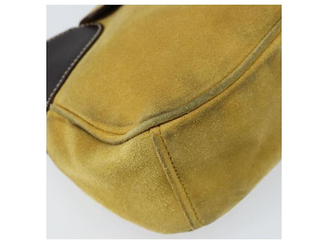 Borsa a Spalla PRADA Camoscio Gialla Argento Auth ARZ148 Giallo - vista 14