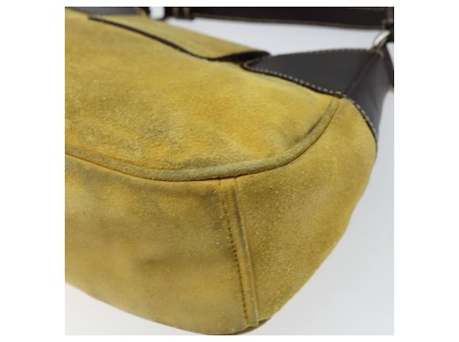 Borsa a Spalla PRADA Camoscio Gialla Argento Auth ARZ148 Giallo - vista 15
