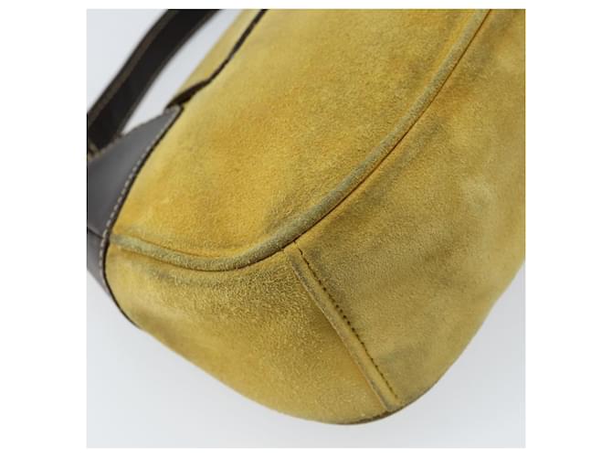 Borsa a Spalla PRADA Camoscio Gialla Argento Auth ARZ148 Giallo - vista 16