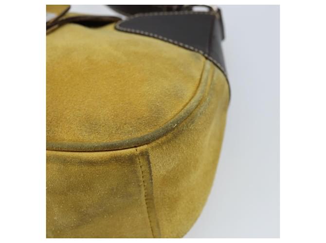 Borsa a Spalla PRADA Camoscio Gialla Argento Auth ARZ148 Giallo - vista 9