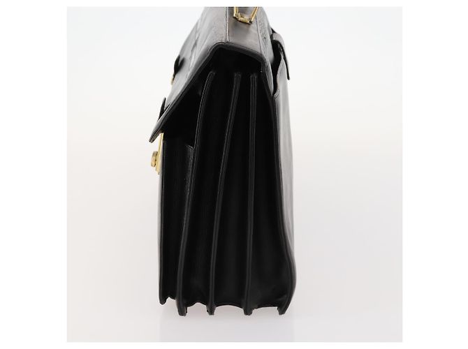 Bolso de negocios de cuero negro y dorado VERSACE Auth bs33703 - vista 3