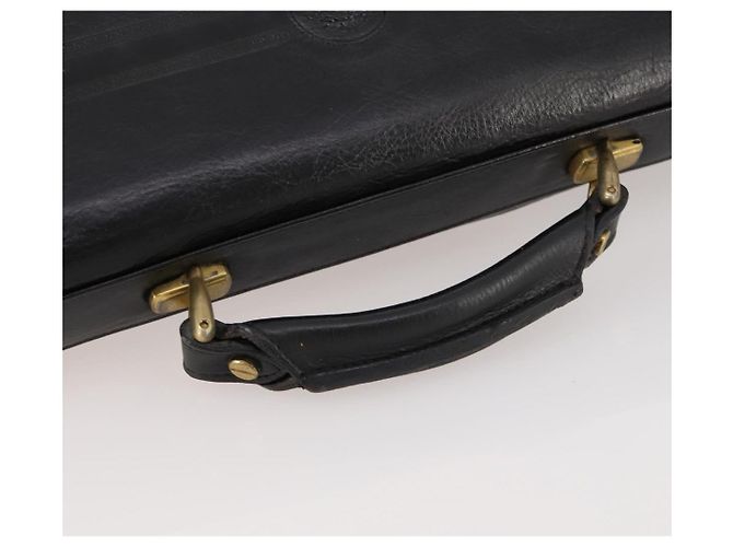 Bolso de negocios de cuero negro y dorado VERSACE Auth bs33703 - vista 7