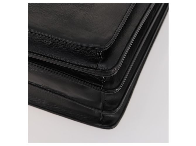 Bolso de negocios de cuero negro y dorado VERSACE Auth bs33703 - vista 8