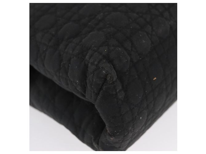Christian Dior Borsa a Spalla Lady Dior Nylon Nero Oro Auth BSZ018 D'oro - vista 9