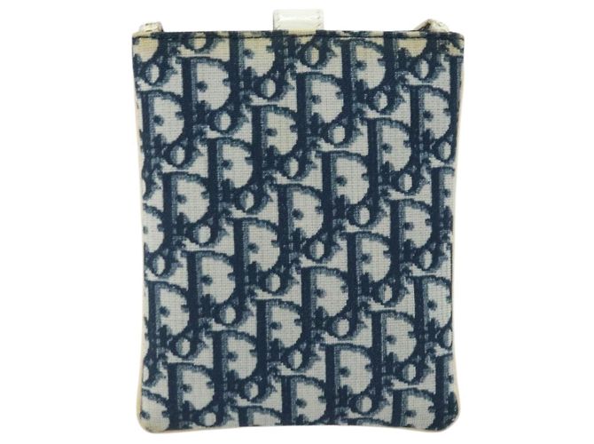 Borsa a Spalla in Tela Trotter Christian Dior Blu Navy Auth bs33991 - vista 2