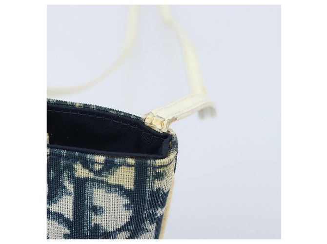Borsa a Spalla in Tela Trotter Christian Dior Blu Navy Auth bs33991 - vista 9