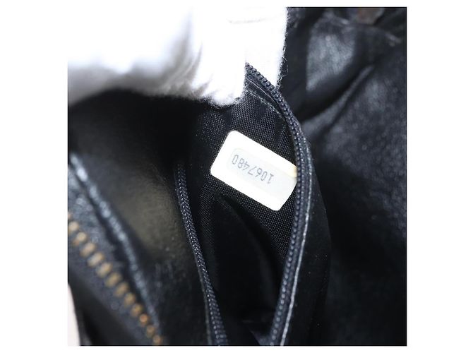Borsa a Spalla CHANEL Choco Bar in Pelle Scamosciata Nera con Catena Dorata CC Auth LNZ606A Nero D'oro - vista 12