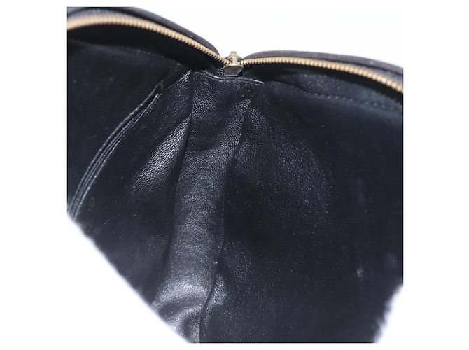 Borsa a Spalla CHANEL Choco Bar in Pelle Scamosciata Nera con Catena Dorata CC Auth LNZ606A Nero D'oro - vista 19