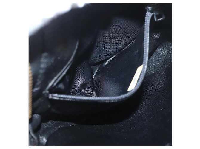 Borsa a Spalla CHANEL Choco Bar in Pelle Scamosciata Nera con Catena Dorata CC Auth LNZ606A Nero D'oro - vista 22