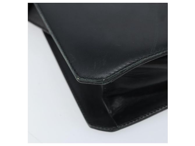 Borsa a Spalla Vala in Pelle Nera e Oro Salvatore Ferragamo Auth BA11344 Nero D'oro - vista 14