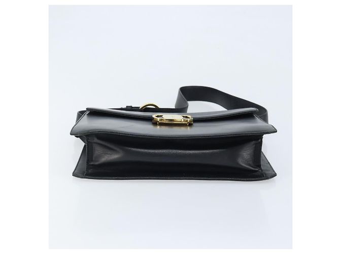Borsa a Spalla Vala in Pelle Nera e Oro Salvatore Ferragamo Auth BA11344 Nero D'oro - vista 5