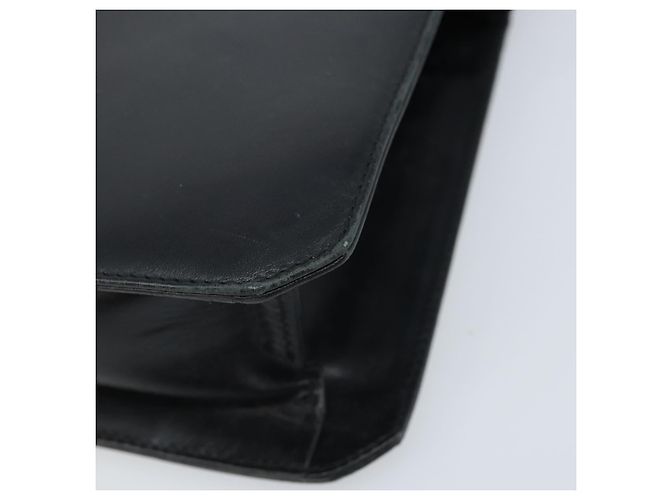 Borsa a Spalla Vala in Pelle Nera e Oro Salvatore Ferragamo Auth BA11344 Nero D'oro - vista 9