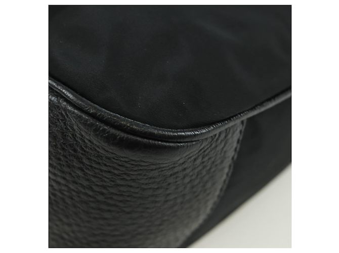 Borsa a mano PRADA in nylon nero argento BR2120 Auth am11021V - vista 15