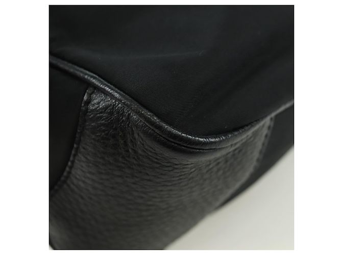 Borsa a mano PRADA in nylon nero argento BR2120 Auth am11021V - vista 17