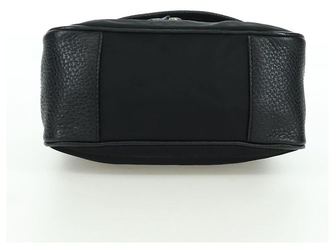 Borsa a mano PRADA in nylon nero argento BR2120 Auth am11021V - vista 5