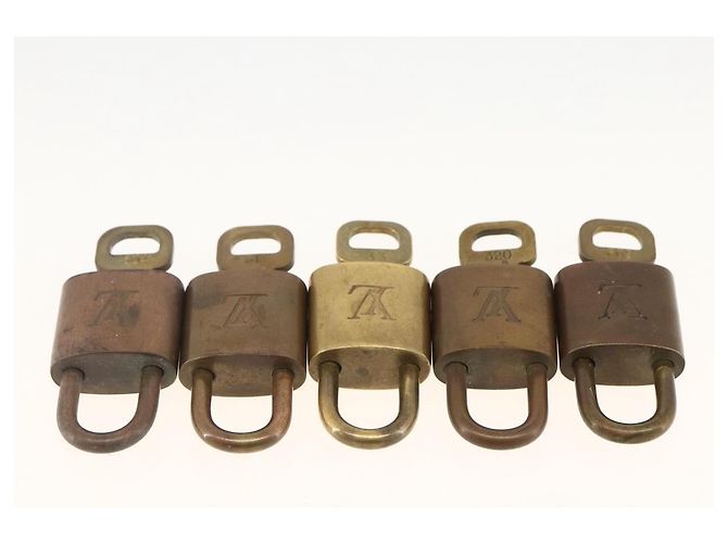 LOUIS VUITTON Set di 5 Lucchetti in Metallo Dorato LV Auth 167101 D'oro - vista 4