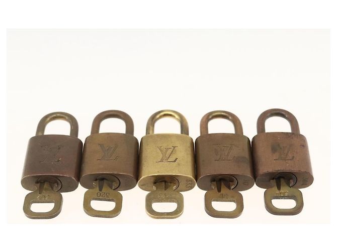 LOUIS VUITTON Set di 5 Lucchetti in Metallo Dorato LV Auth 167101 D'oro - vista 5