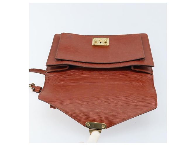 LOUIS VUITTON Borsa a Mano Epi Monceau 28 Marrone M52123 LV Auth BA11286 - vista 21