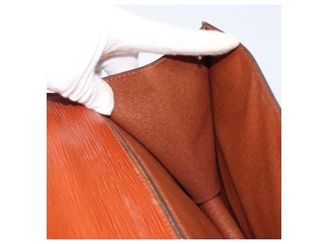 LOUIS VUITTON Borsa a Mano Epi Monceau 28 Marrone M52123 LV Auth BA11286 - vista 23