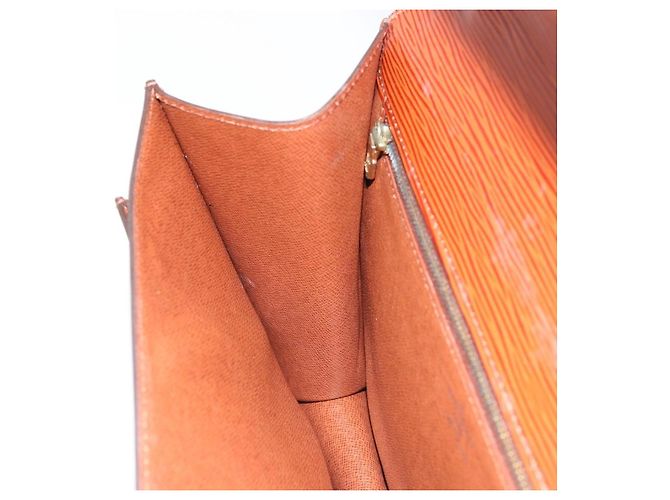 LOUIS VUITTON Borsa a Mano Epi Monceau 28 Marrone M52123 LV Auth BA11286 - vista 24