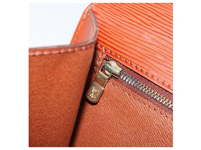 LOUIS VUITTON Borsa a Mano Epi Monceau 28 Marrone M52123 LV Auth BA11286 - vista 25