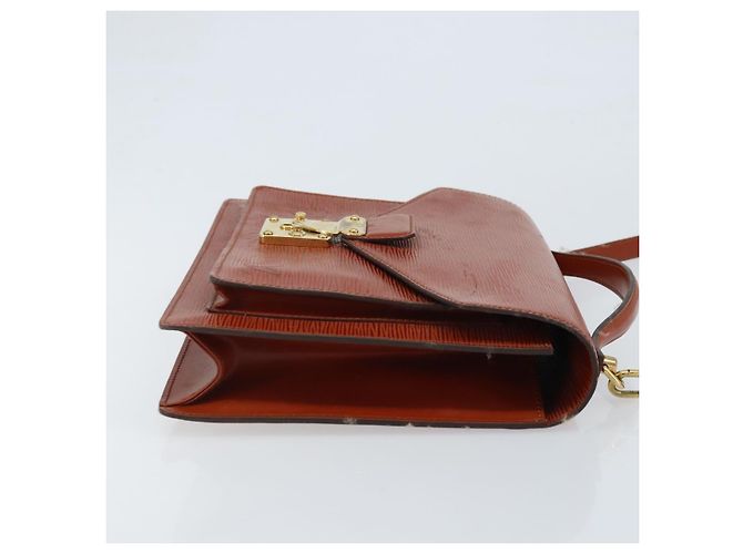 LOUIS VUITTON Borsa a Mano Epi Monceau 28 Marrone M52123 LV Auth BA11286 - vista 3