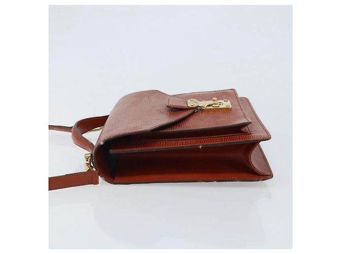 LOUIS VUITTON Borsa a Mano Epi Monceau 28 Marrone M52123 LV Auth BA11286 - vista 4