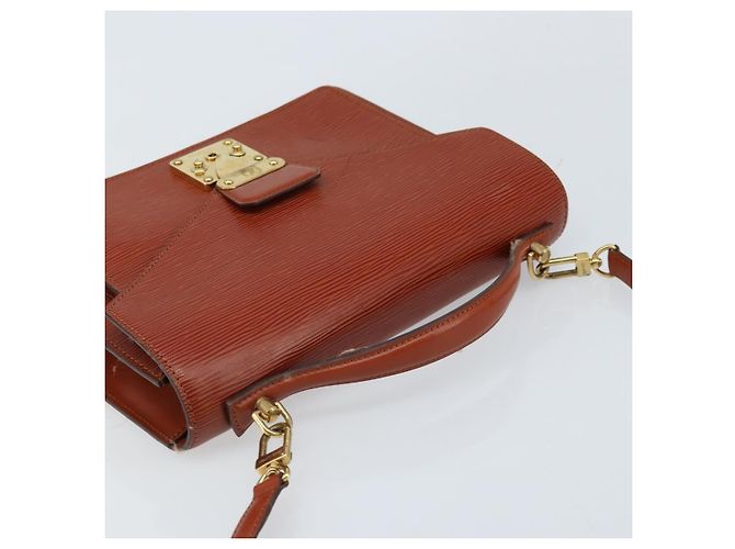 LOUIS VUITTON Borsa a Mano Epi Monceau 28 Marrone M52123 LV Auth BA11286 - vista 6