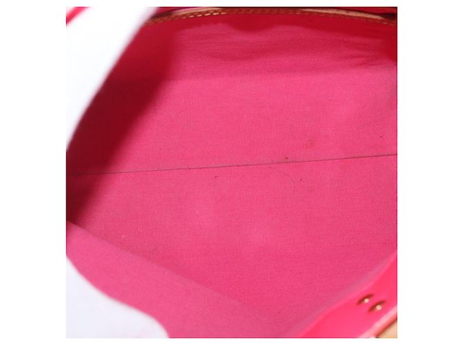 LOUIS VUITTON Borsa Reade PM Monogram Vernis Fluo Rosa Arancio M91903 Auth mr2138 Arancione - vista 11
