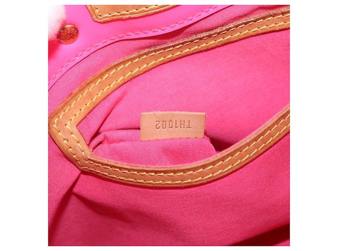 LOUIS VUITTON Borsa Reade PM Monogram Vernis Fluo Rosa Arancio M91903 Auth mr2138 Arancione - vista 12