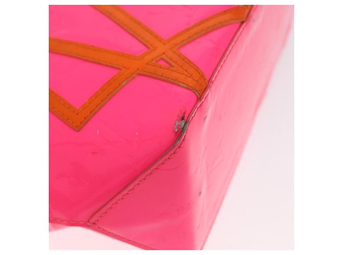 LOUIS VUITTON Borsa Reade PM Monogram Vernis Fluo Rosa Arancio M91903 Auth mr2138 Arancione - vista 15