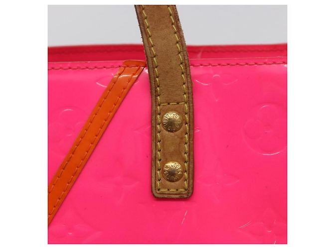 LOUIS VUITTON Borsa Reade PM Monogram Vernis Fluo Rosa Arancio M91903 Auth mr2138 Arancione - vista 17