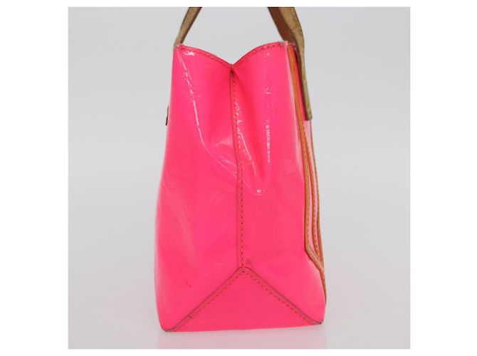 LOUIS VUITTON Borsa Reade PM Monogram Vernis Fluo Rosa Arancio M91903 Auth mr2138 Arancione - vista 4