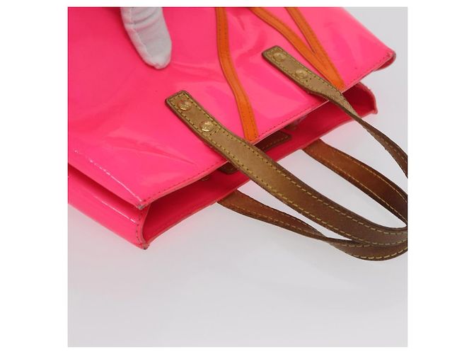LOUIS VUITTON Borsa Reade PM Monogram Vernis Fluo Rosa Arancio M91903 Auth mr2138 Arancione - vista 6