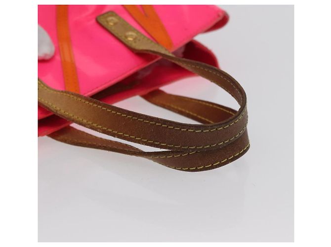 LOUIS VUITTON Borsa Reade PM Monogram Vernis Fluo Rosa Arancio M91903 Auth mr2138 Arancione - vista 7