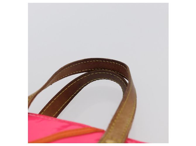 LOUIS VUITTON Borsa Reade PM Monogram Vernis Fluo Rosa Arancio M91903 Auth mr2138 Arancione - vista 8