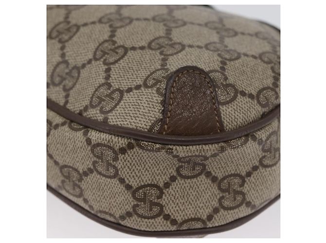 Borsa Sherry Line GG Supreme Web di GUCCI in PVC beige e oro 89 02 066i Auth BSZ370 D'oro - vista 15